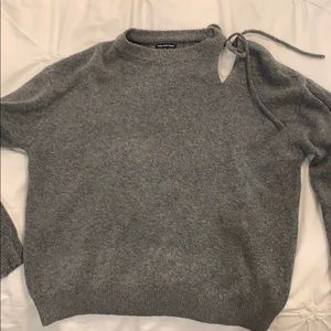 Grey cut out sweater